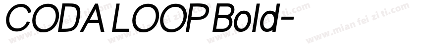 CODA LOOP Bold字体转换
